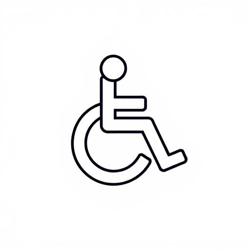 Icono de accesibilidad que representa una figura humana con los brazos extendidos dentro de un c칤rculo.